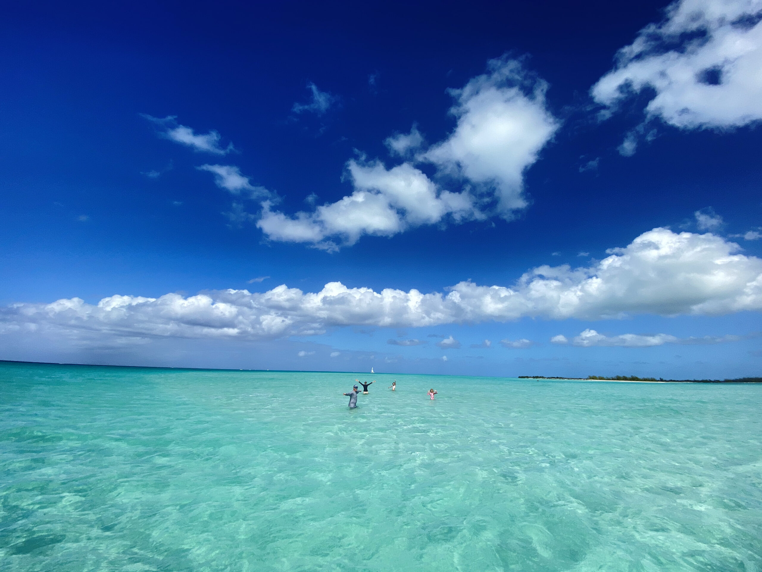 White-sand cay on a private island hopping tour in Turks and Caicos