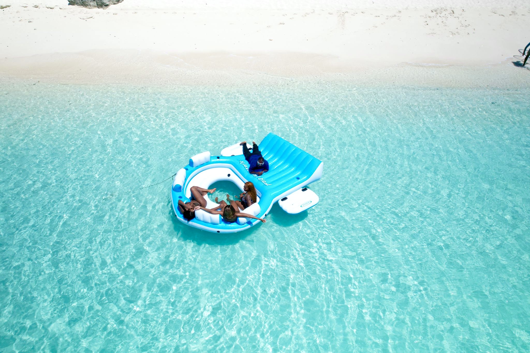 Guests enjoying watersports as part of a private Turks and Caicos boat day