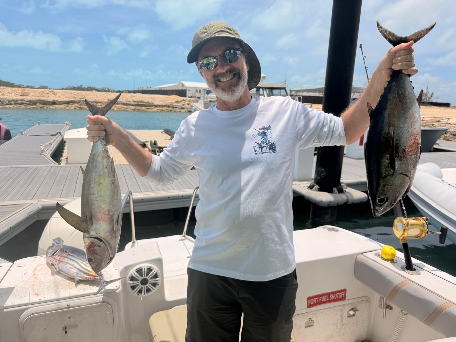 Deep-sea fishing aboard a private charter off Providenciales